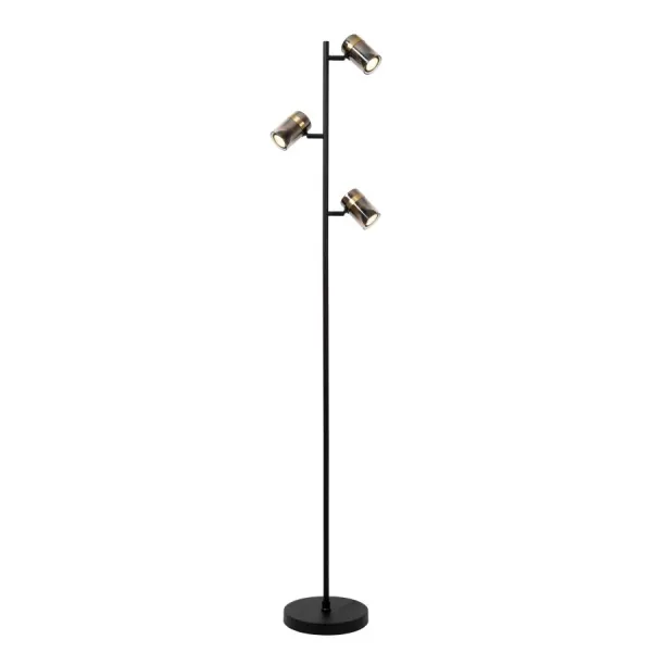 Lucide UPTON - Floor lamp - 3xGU10 - Fumé image 1