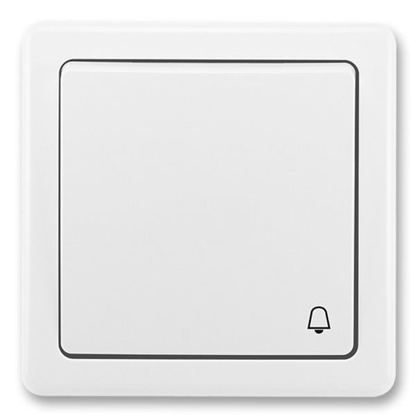 3557G-80343 B1W Switch 1-pole retractive w.bell symbol image 1