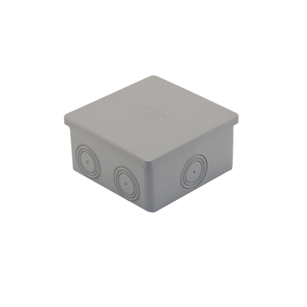 Watertight Junction Box (Press-on Lid) GREY 80X80 IP65 THORGEON image 1