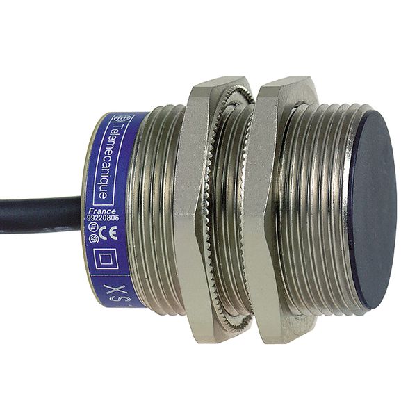 inductive sensor XS1 M30, L41mm, brass, Sn10mm, 12..24VDC, cable 2m image 1