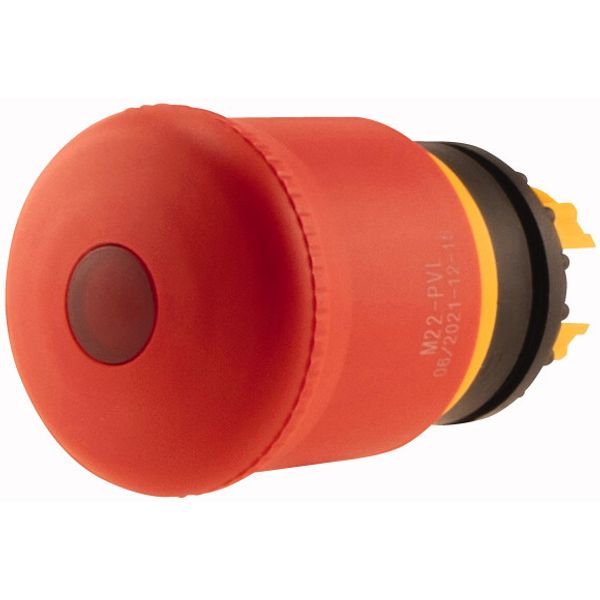 Emergency stop/emergency switching off pushbutton, RMQ-Titan, Mushroom-shaped, 38 mm, Illuminated with LED element, Pull-to-release function, Red, yel image 3