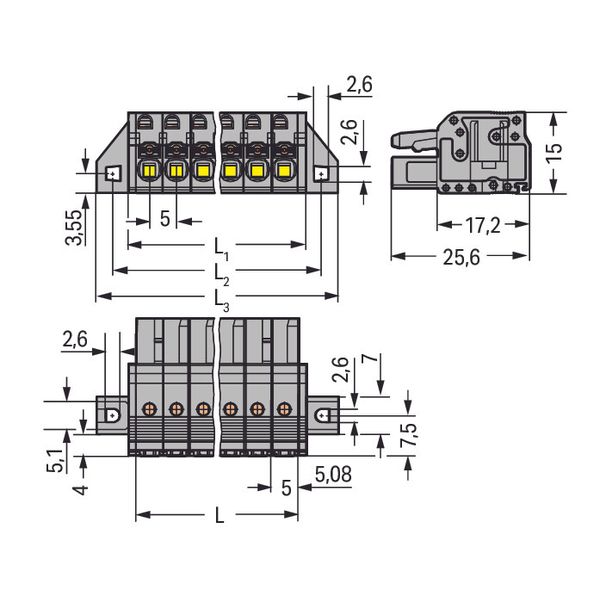 2231-102/031-000 1-conductor female connector; push-button; Push-in CAGE CLAMP® image 2