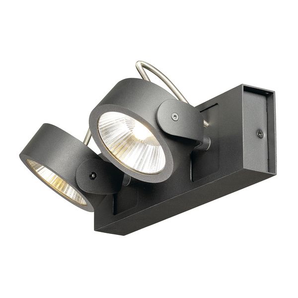 KALU LED 2 Wall and Ceiling luminaire, black, 3000K, 60ø image 1