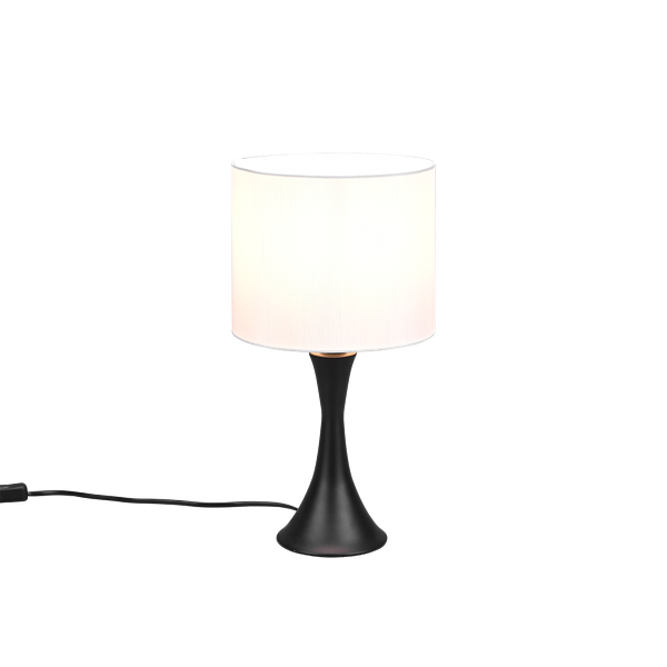 Sabia table lamp 37 cm E27 matt black/white image 1