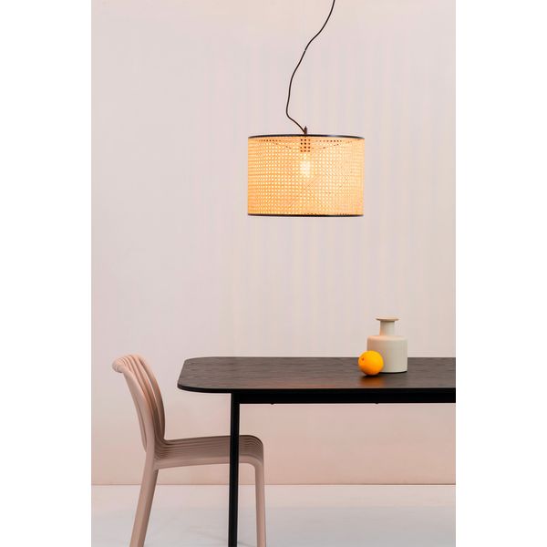 MAMBO 450 Black/rattan pendant lamp image 1