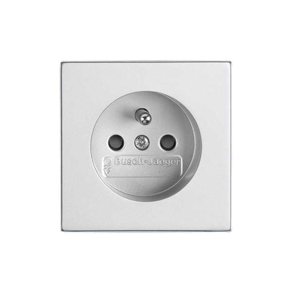 5519B-A0235783 Outlet single with pin + cover shutt. Aluminium image 1