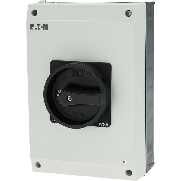 Main switch, P3, 63 A, surface mounting, 3 pole, STOP function, With black rotary handle and locking ring, Lockable in the 0 (Off) position, with asse image 24