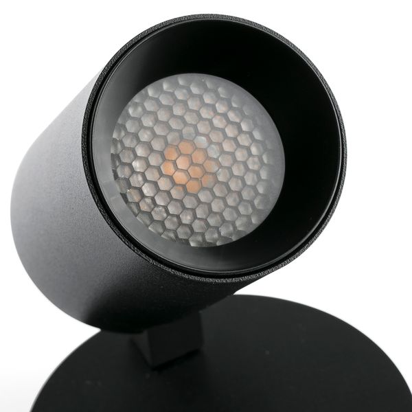 STAN BLACK WALL LAMP WITH SWITCH 1XGU10 image 1