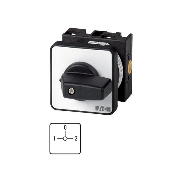 Ammeter selector switches, T0, 20 A, flush mounting, 2 contact unit(s), Contacts: 4, 90 °, maintained, Without 0 (Off) position, 1-2-3, Design number image 5