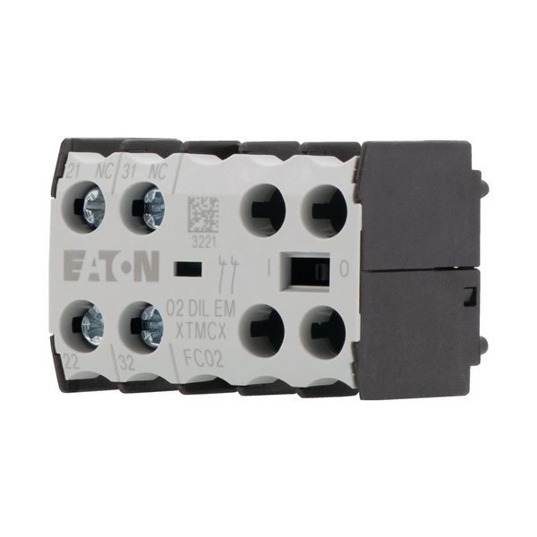 Auxiliary contact module, 4 pole, 3 N/O, 1 NC, Front fixing, Screw terminals, DILE(E)M, DILER image 9