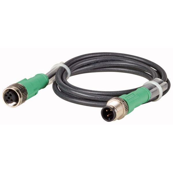 Extension cable, 1m, M12, socket/plug image 1