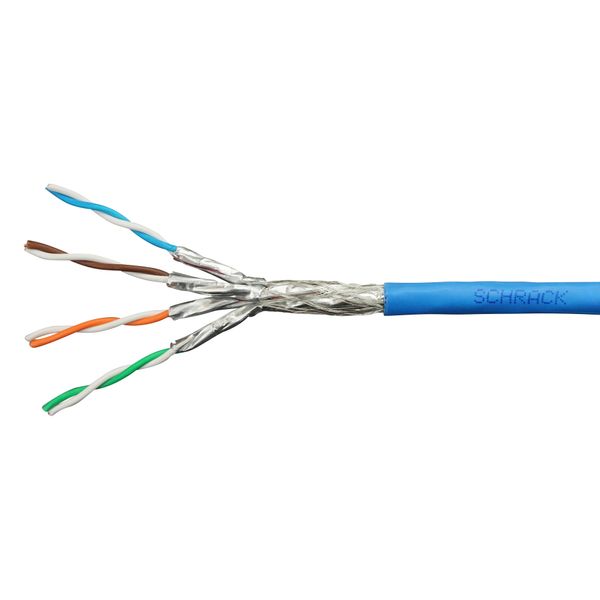 S/FTP Cable Cat.7, 4x2xAWG23/1, 1.000Mhz, LS0H, Dca 30% blue image 1
