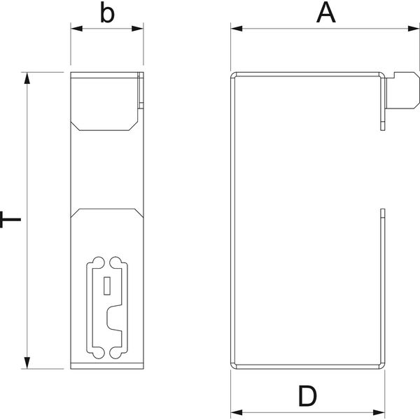 BSKM-BW 1025 FS Installation clamp for wall mounting 100x250 image 2