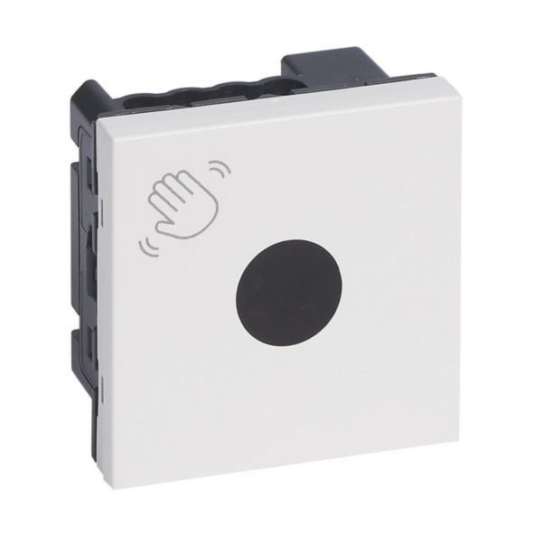 Mosaic contactless switch for 2-module door control - antimicrobial white image 2