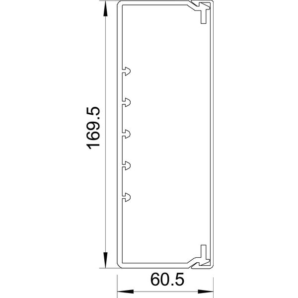 WDK60170GR Wall trunking system with base perforation 60x170x2000 image 2