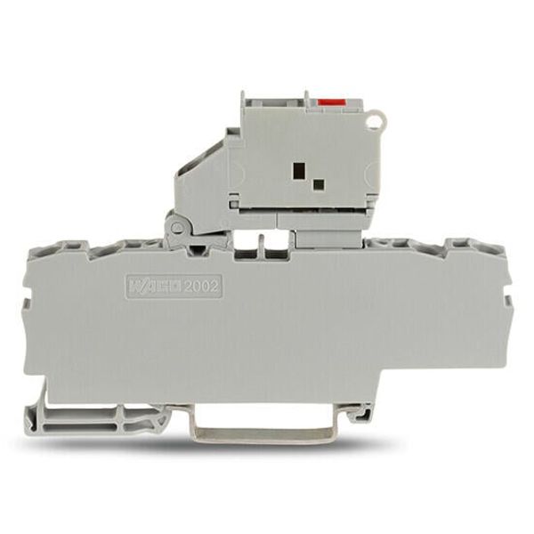 2002-1811/1000-542 4-conductor fuse terminal block; with pivoting fuse holder; with end plate image 1