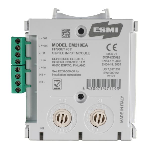 Single input module, EM210EA, with isolator image 2