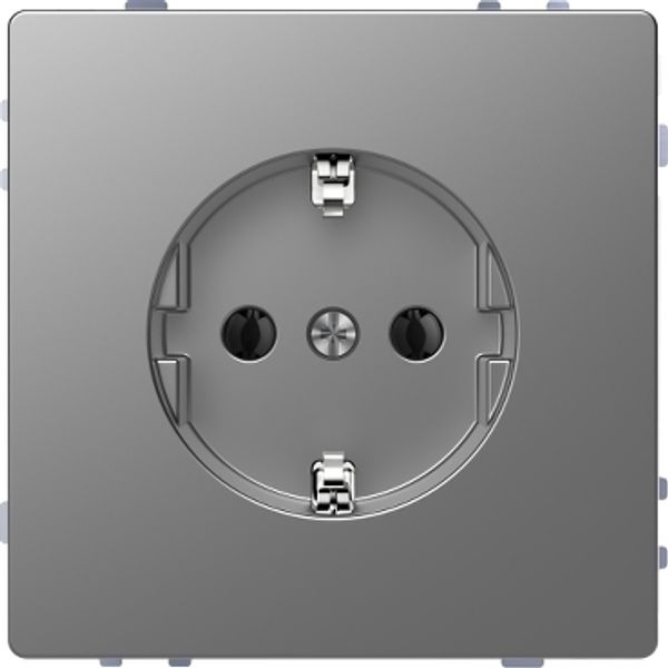 SCHUKO socket-outlet, screwless terminals, stainless steel, System Design image 2