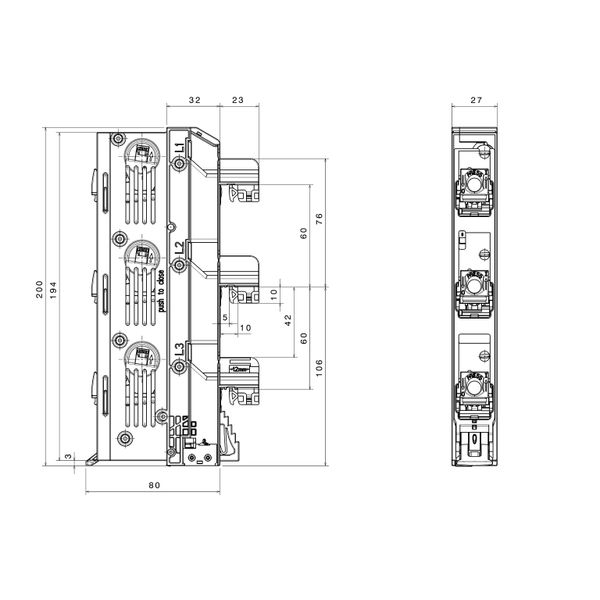 ARROW R, D02, 3-pole for 60mm busbar-system, 20A complete image 7