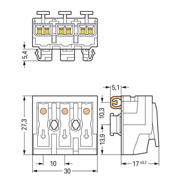 Lighting connector push-button, external for Linect® white image 5