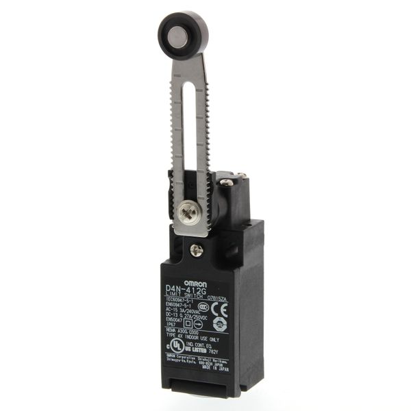 Limit switch, D4N, M20 (1-conduit), 1NC/1NO (snap-action), adjustable image 3