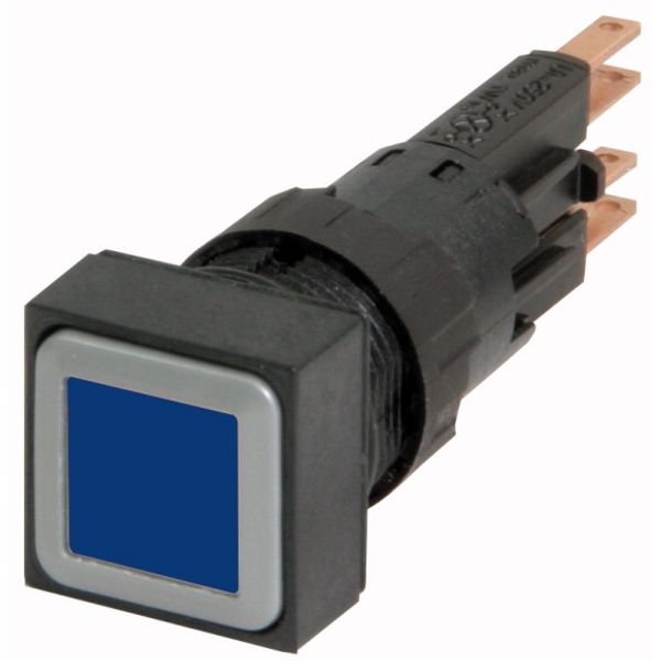 Illuminated pushbutton actuator, blue, momentary image 1