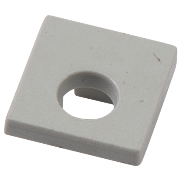 End Cap with hole for Surface Mounted Profile 10x10mm IP20 Silver image 2