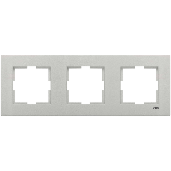 Novella Accessory Metallic White Three Gang Frame image 1