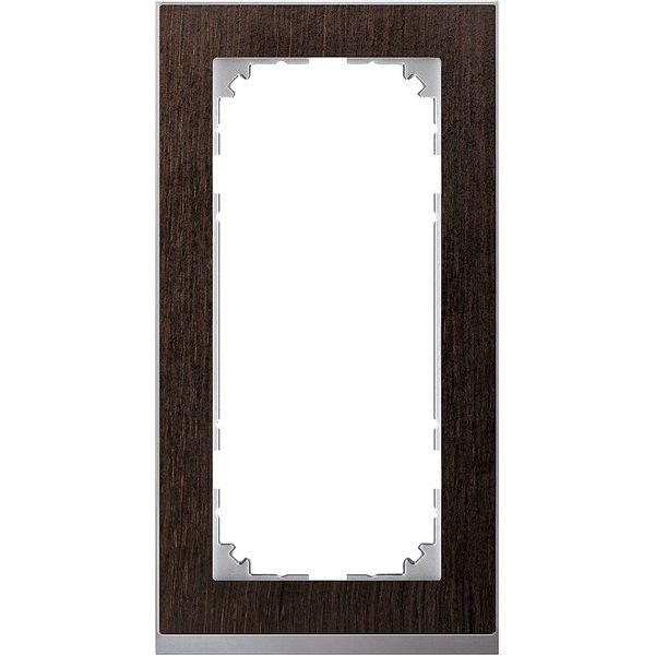 M-Pure Decor frame, 2-fold without middle bar, wenge/aluminium, M-Pure Decor image 1