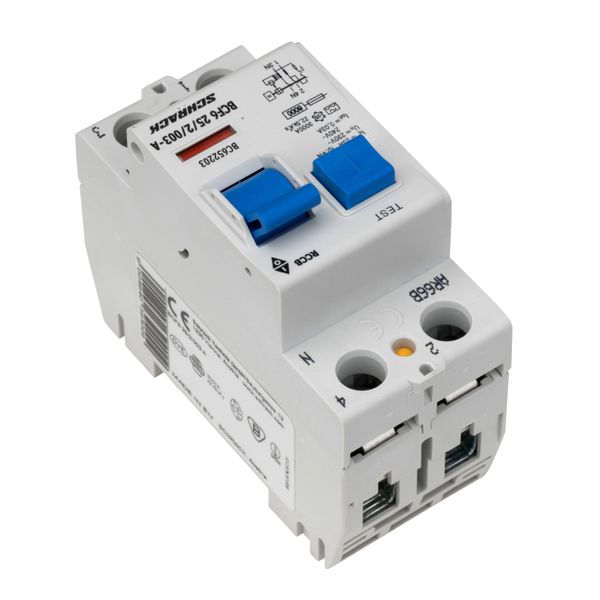 Residual current circuit breaker 25A, 2-p, 30mA,type A,6kA image 6