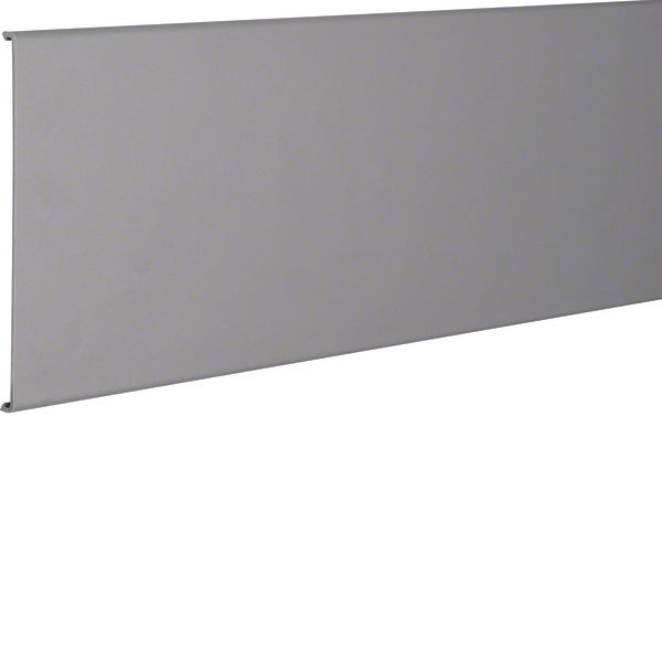 slotted trunking lid from PVC for LKG width 140mm stone grey image 1