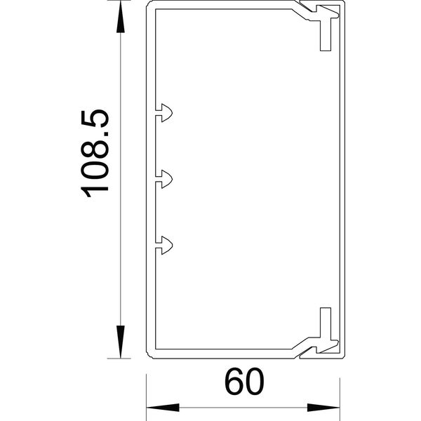 WDKH-60110LGR Wall trunking system halogen-free 60x110x2000 image 2