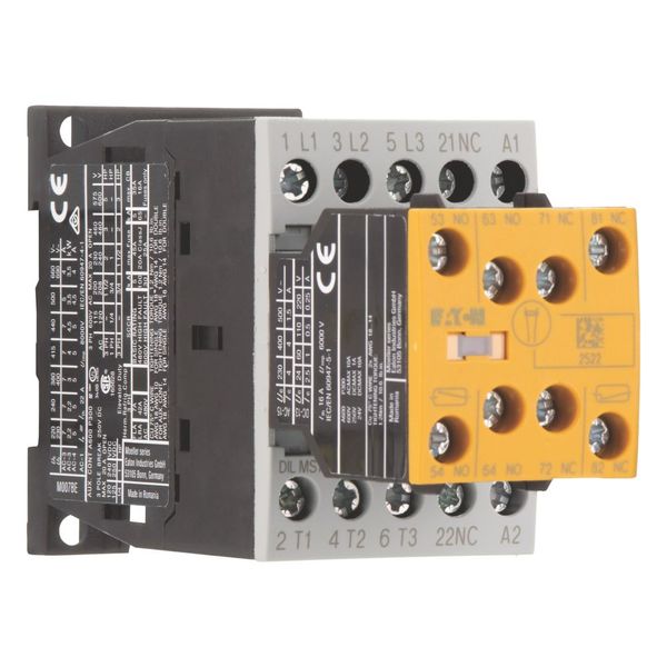 Safety contactor, 380 V 400 V: 3 kW, 2 N/O, 3 NC, 230 V 50 Hz, 240 V 60 Hz, AC operation, Screw terminals, With mirror contact (not for microswitches) image 5