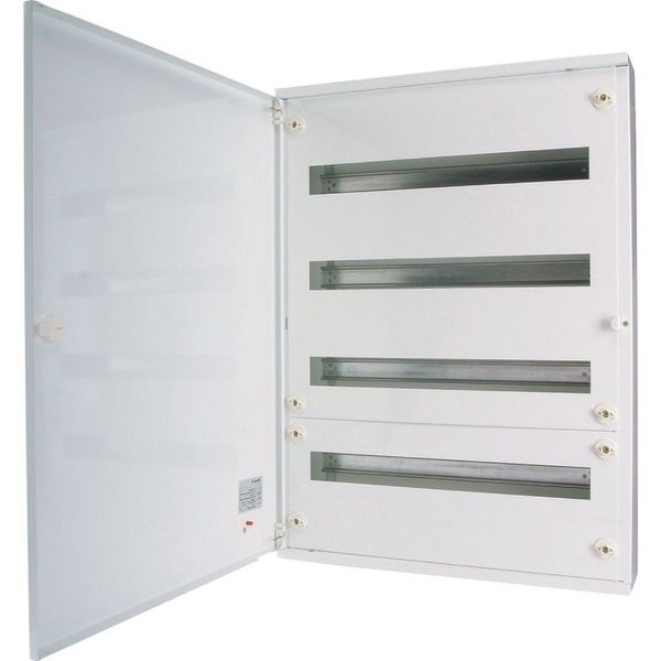 Complete surface-mounted flat distribution board, white, 24 SU per row, 2 rows, type C image 3