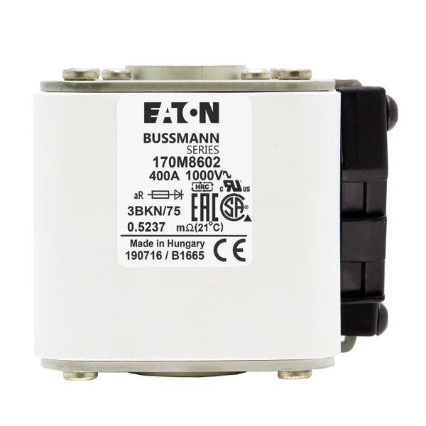 FUSE 400A 1000V 3BKN/75 AR UR image 16