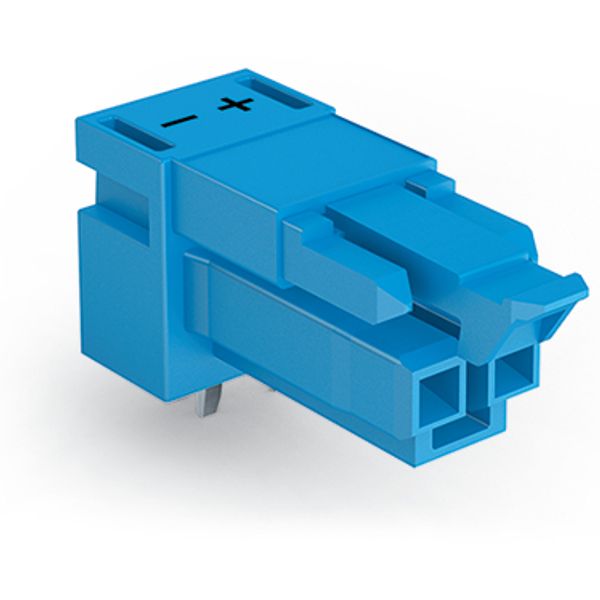 Socket for PCBs angled 2-pole blue image 3