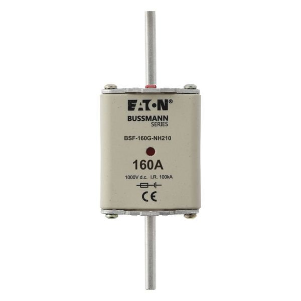 Fuse-link, high speed, 160 A, DC 1000 V, NH2, 54 x 61 x 150 mm, gBat, IEC, blade connection image 12