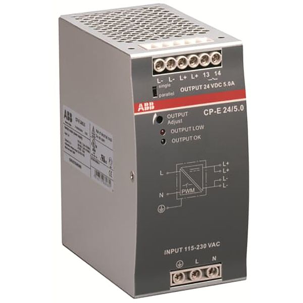 CP-E 24/5.0 Power supply In:115/230VAC Out: 24VDC/5A image 1