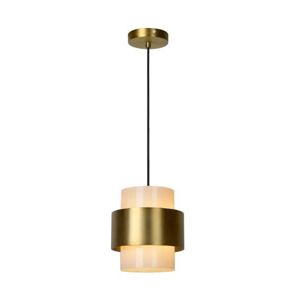 Lucide FIRMIN - Pendant light - Ø 20 cm - 1xE27 - Matt Gold / Brass image 1