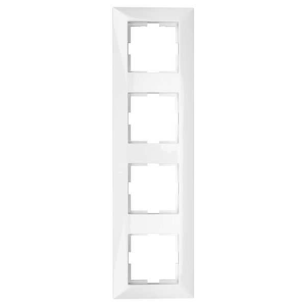 Four gang frame, white image 1