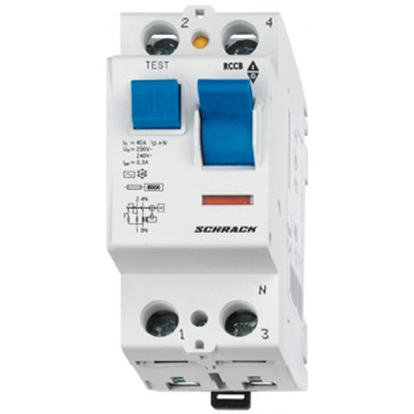 Residual current circuit breaker 40A, 2-pole, 30mA, type AC image 1