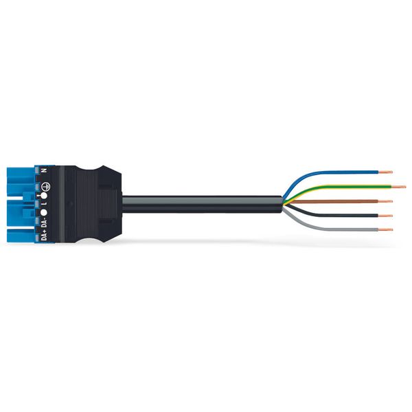 pre-assembled connecting cable;Eca;Plug/open-ended;blue image 2