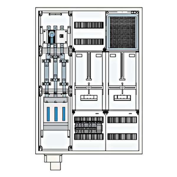 Wandlermessschrank 250A EnBW, 5-polig IP41 RAL9016, H=1100mm image 1