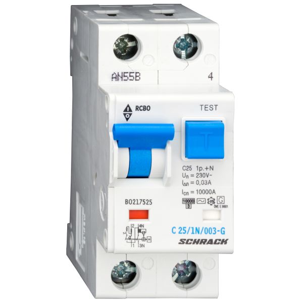 Combined MCB/RCD (RCBO) C25/1+N/30mA/Type AC, G image 1