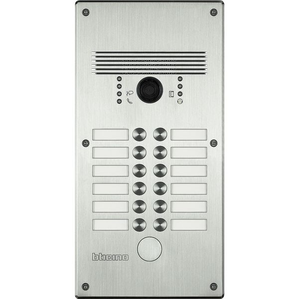 Monobloc vandal-resistant pushbutton panel Aluminium (12 calls) image 2