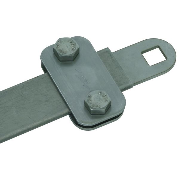 Clamping piece StSt with square hole D 11mm for Fl -30x4mm image 1
