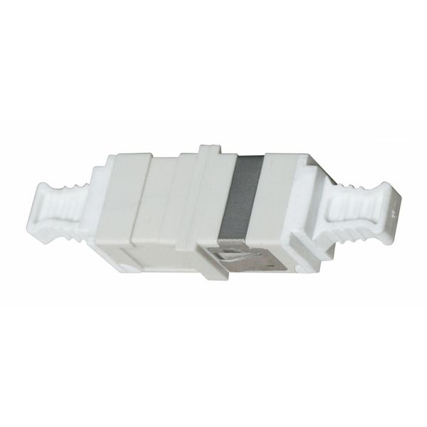 FO Coupler LC-Duplex, Multimode, phbr, without flange, grey image 1