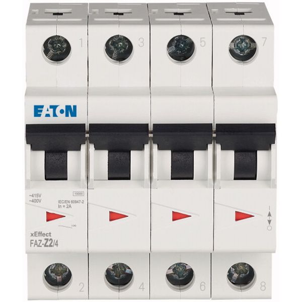 Miniature circuit breaker (MCB), 2 A, 4p, characteristic: Z image 2