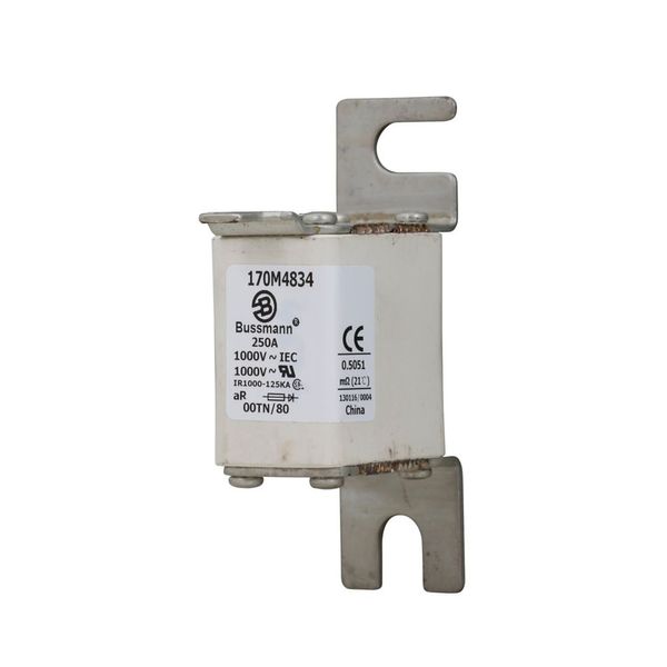 Fuse-link, high speed, 250 A, AC 1000 V, size 00, 30 x 47 x 98 mm, aR, DIN, IEC, single indicator image 26