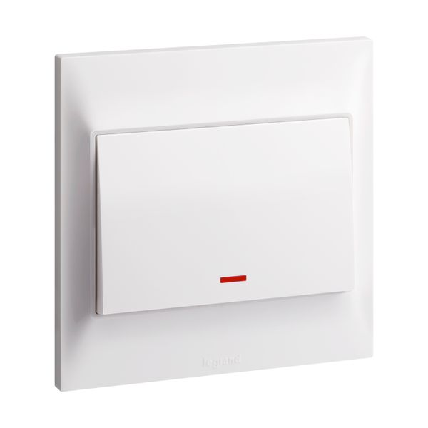 Switch DP 20A With LED Neon 7X7 White, Legrand-Belanko S image 1